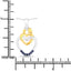 Pendentif en argent sterling avec saphir bleu véritable de 0,14 carat