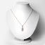 0.52 Carat Genuine Morganite and White Topaz Pendant