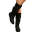 Botas Planas de Suede con Cremallera Lateral para Otoño e Invierno