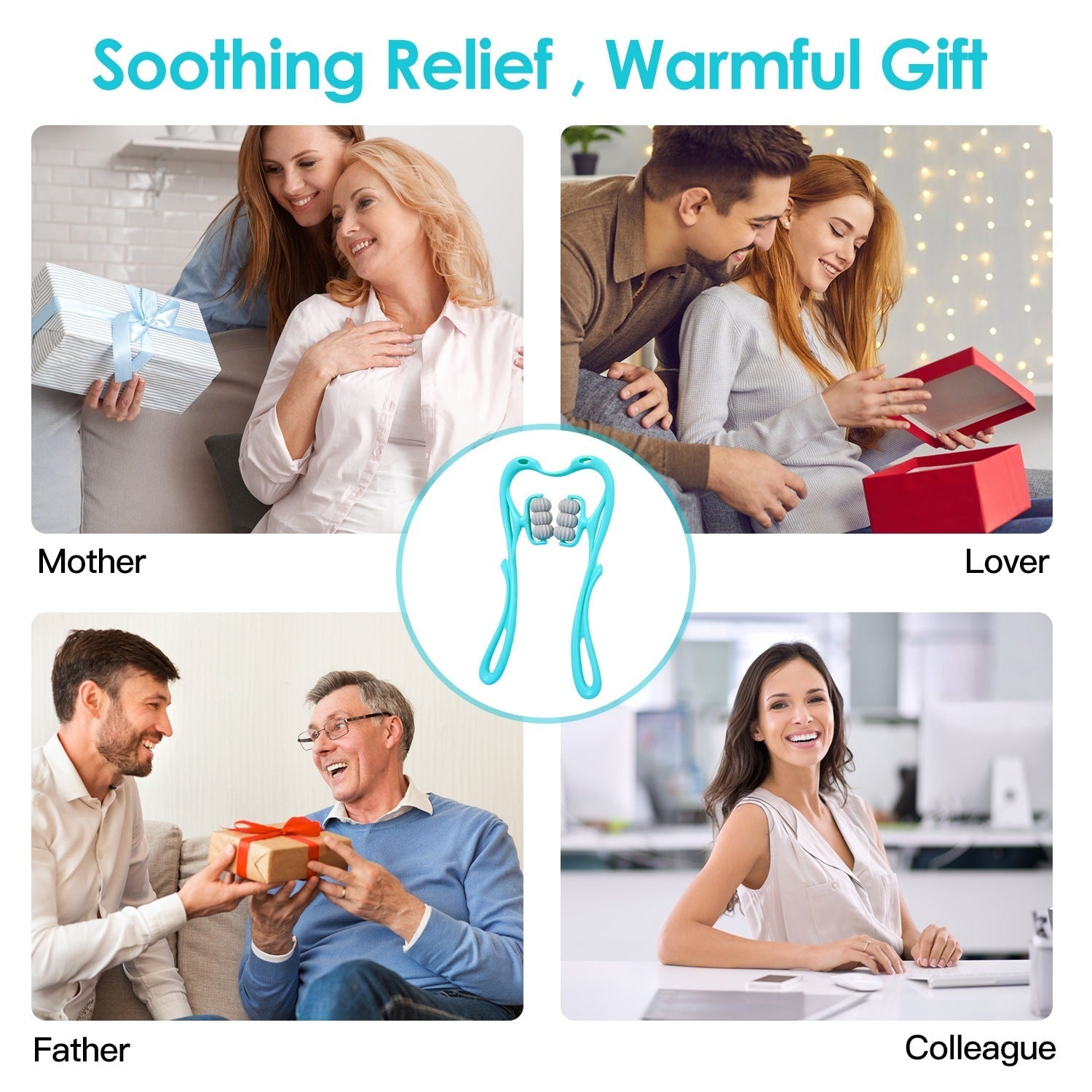Portable 360° Neck and Body Massager with 6 Massage Balls for Pain Relief - Korvel