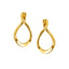 14k Yellow Gold Polished Tear Drop Earrings