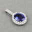 Pendentif en or blanc 18K avec tanzanite et diamants de 10,15 carats