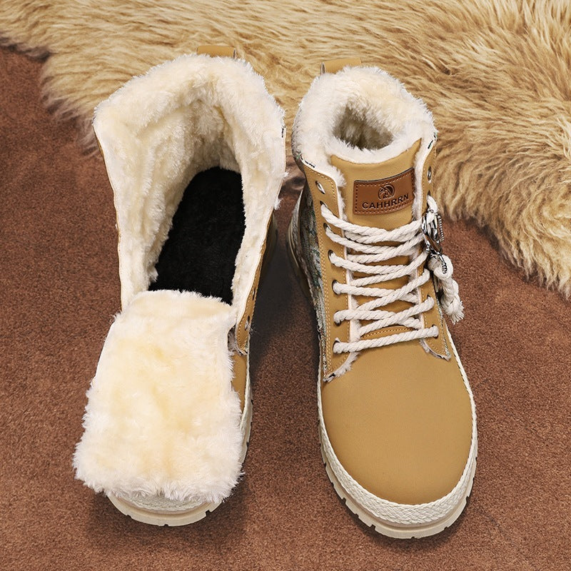 Men's High-Top Print Boots - Comfy & Breathable Casual Footwear