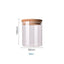 Contenants de stockage alimentaire en verre borosilicate recouverts de bambou