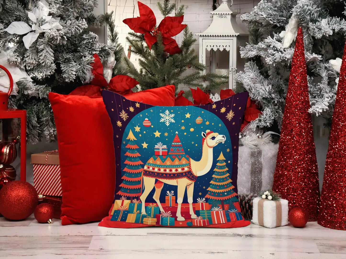 Coussin de Noël Camel