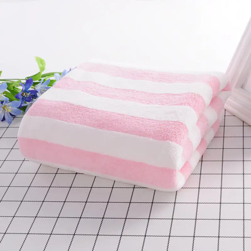 Coral Velvet Bath Towels - Luxurious Softness & Style
