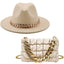 Sombrero Fedora de Lujo con Cadena Dorada para Mujeres