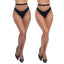 Charmnight Women's High Waist Fishnet Tights - Thigh High Pantyhose