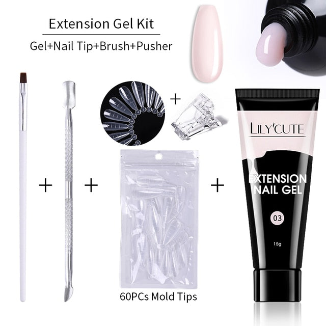 LILYCUTE Nail Extension Gel Set - Premium Nail Care