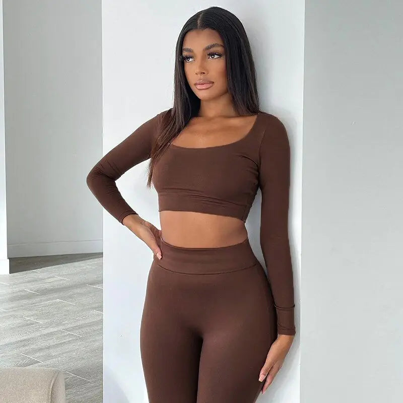 Premium Gym Crop Tank Top and Leggings Set