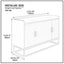 Moderno Buffet de Almacenamiento Blanco Brillante con Patas de Metal