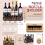 Soporte de Vino y Copas de Hierro Vintage Montado en la Pared