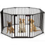 Adjustable Panel Baby Safe Metal Gate Play Yard - Black