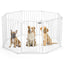 Adjustable Metal Gate Play Yard - White