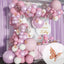 Pink Purple Chrome Rose Gold Balloon Garland Kit