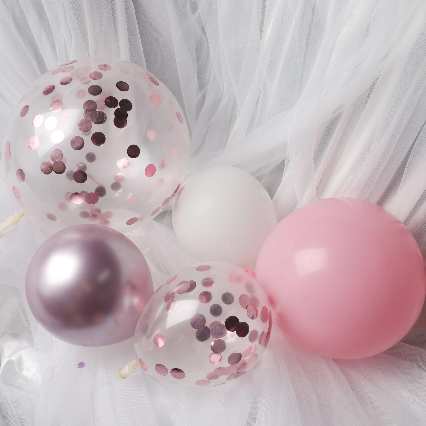 Pink Purple Chrome Rose Gold Balloon Garland Kit