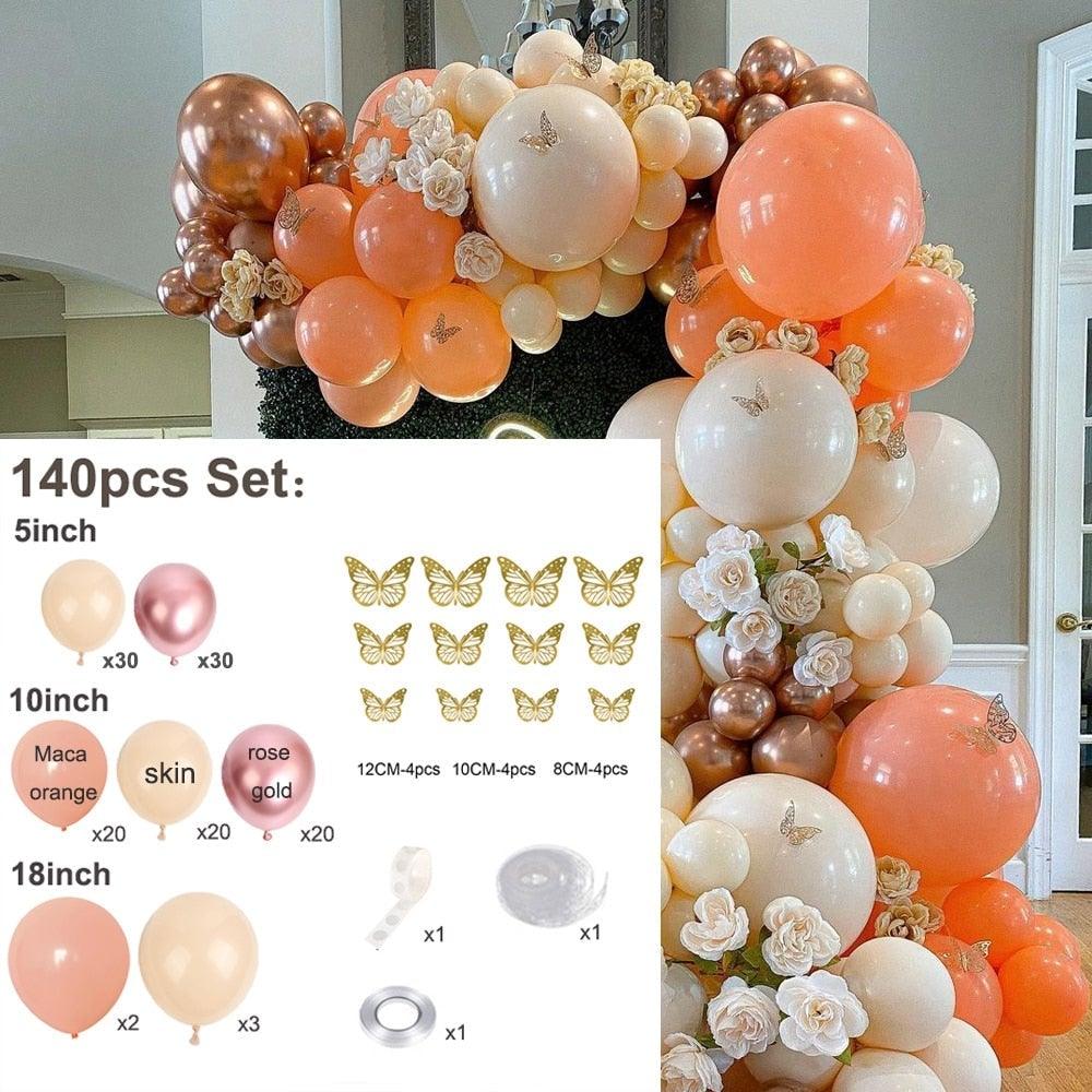 Pink Purple Chrome Rose Gold Balloon Garland Kit