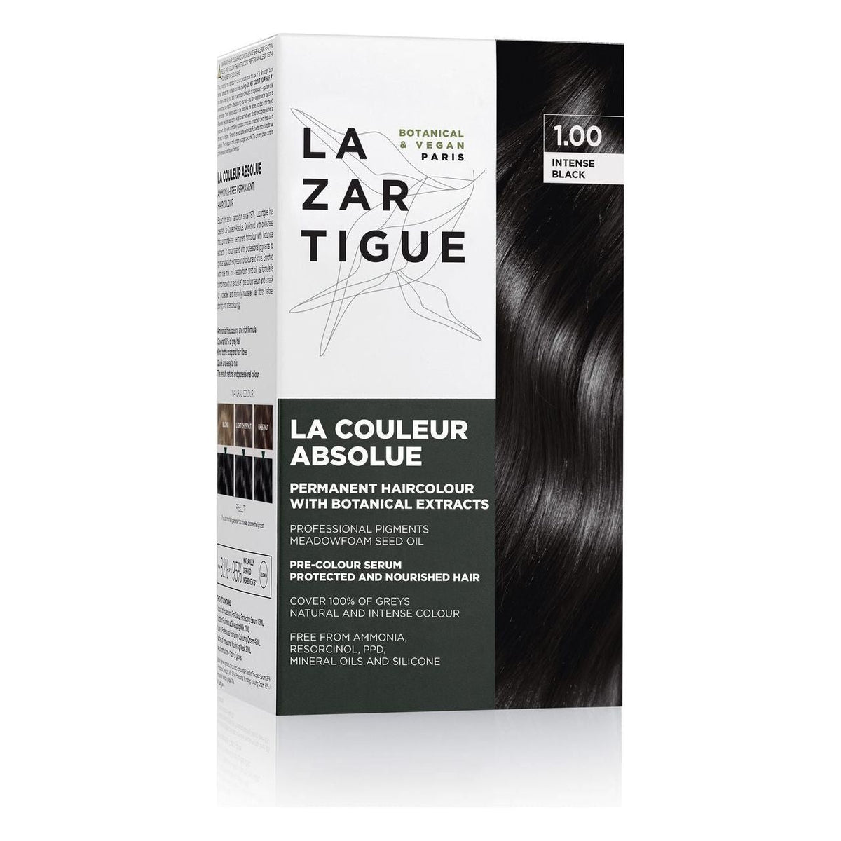 Kit de Coloración Permanente Lazartigue La Couleur Absolue - Negro Intenso