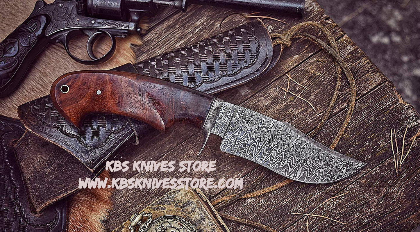 Premium Handmade Damascus Steel Clip Point Hunting Knife - Korvel