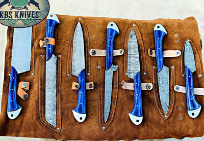 Exquisite Handmade Damascus Steel Kitchen Knife Collection - Korvel