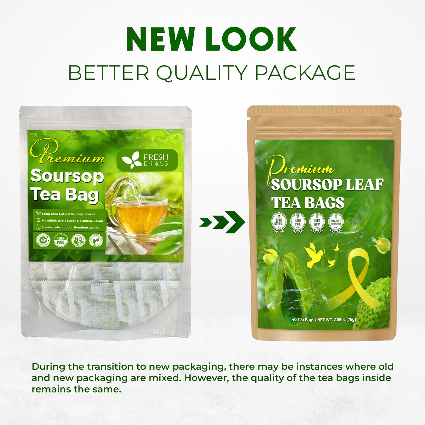 Premium Soursop Leaves Tea bags, Dried Soursop Leaves, Soursop Leaf Powder, Guanabana Leaves Tea, Hoja Guanabana Tea - Korvel