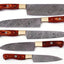 Exquisite Damascus Steel Kitchen Knife Set with Cleaver - 5 Piece Collection - Korvel