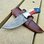 Personalized 8" Damascus Hunting Knife with American Flag Handle - Perfect Gift for Groomsmen and Anniversaries - Korvel