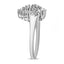 10K White Gold Diamond Pear Shaped Cocktail Ring - Size 5
