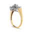 Anillo Ballerina en Forma de Corazón de Oro Amarillo de 10K con Diamantes - Talla 7