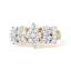 10K Yellow Gold 1.00 Cttw Diamond Starburst Ring - Size 7