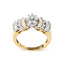 10K Yellow Gold 1.00 Cttw Diamond Starburst Ring - Size 7