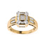 10K Yellow Gold 1/2 Cttw Diamond Composite and Halo Ring - Size 7