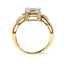 10K Yellow Gold 1/2 Cttw Diamond Composite and Halo Ring - Size 7