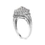 Bague en cluster de diamants en or blanc 10K de 1/2 carat en forme de poire - Taille 7