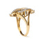Bague cocktail en diamant 10K or jaune 1/2 cttw