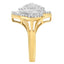 10K Yellow Gold Diamond Cocktail Ring - Size 6-1/2