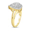 Bague en diamant en forme de poire en or jaune 10K - Taille 7