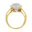 Bague en diamant en forme de poire en or jaune 10K - Taille 7