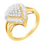 10K Yellow Gold Diamond Cluster Ring - Size 8