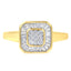 Bague cocktail en diamant en or jaune 10K - Taille 6