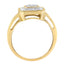 Bague cocktail en diamant en or jaune 10K - Taille 6