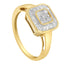 Bague cocktail en diamant en or jaune 10K - Taille 6