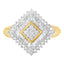 Anillo Ballerina de Diamantes en Oro Amarillo de 10K - Talla 7