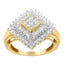 Anillo Ballerina de Diamantes en Oro Amarillo de 10K - Talla 7