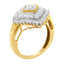 Anillo Ballerina de Diamantes en Oro Amarillo de 10K - Talla 7