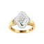 Anillo Halo de Diamantes en Oro Amarillo de 10K 1/2 Cttw - Talla 7