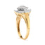 Anillo Halo de Diamantes en Oro Amarillo de 10K 1/2 Cttw - Talla 7