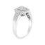 .925 Sterling Silver Pave Set Round-Cut Diamond Halo Cocktail Ring - Size 7