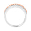 10K White and Rose Gold Diamond Split Shank Infinity Ring - Size 6
