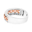 10K White and Rose Gold Diamond Split Shank Infinity Ring - Size 6